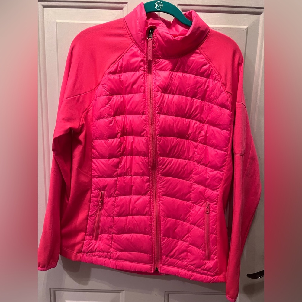 Women’s Calvin Klein lightweight puffer jacket Large Hot Pink